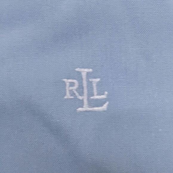 Lauren Ralph Lauren Blue Men's Button Down Cotton Shirt, Small, Embroidered Logo - Picture 8 of 8